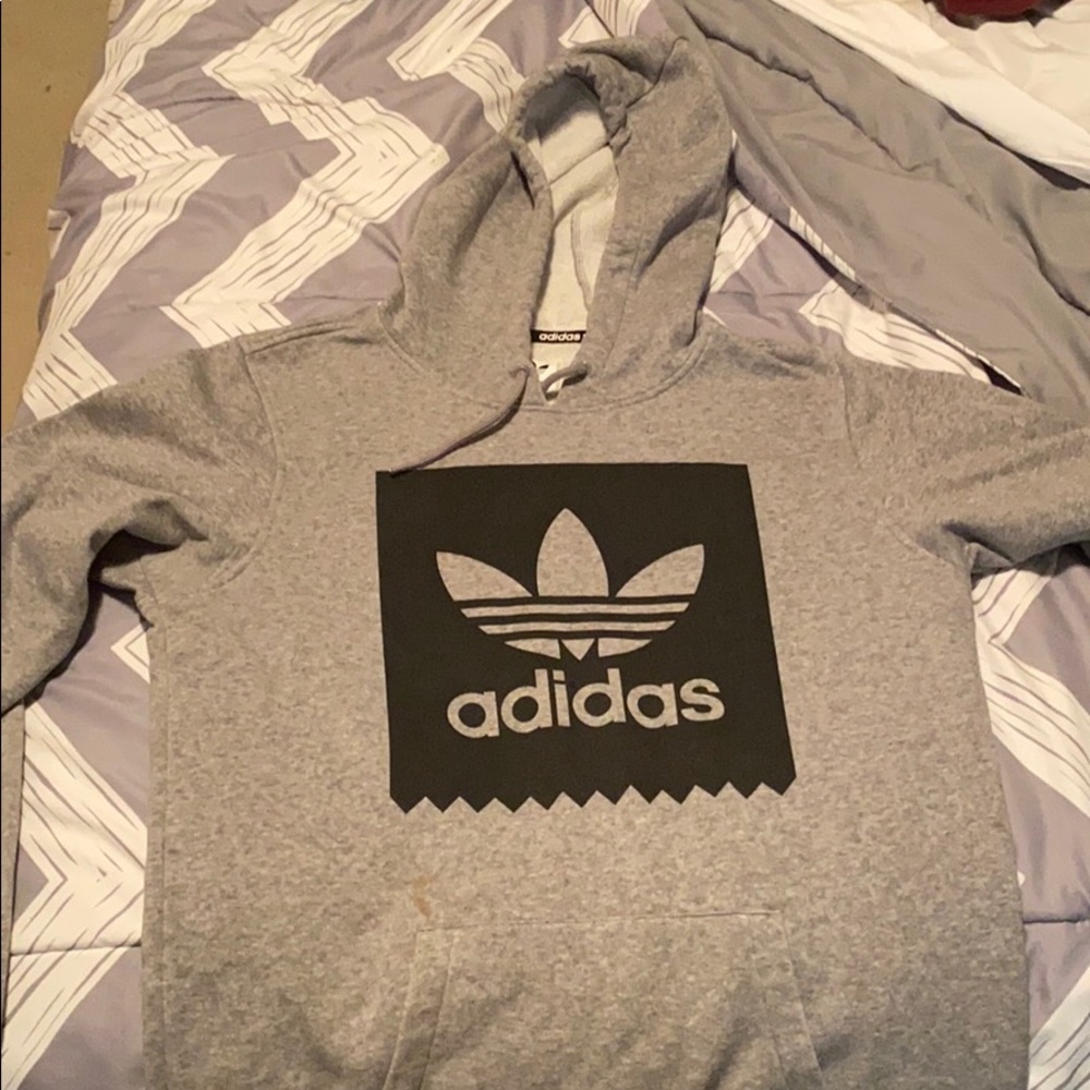 Adidas grey sweatshirt w logo